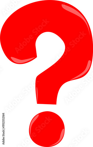Red question mark icon vector 