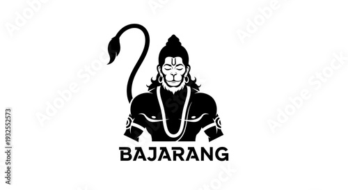 A black and white image of a man with a tail