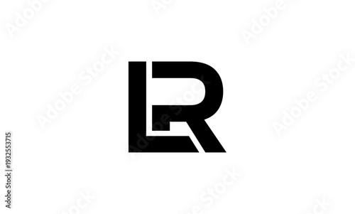 LR initial letters logo or LR monogram