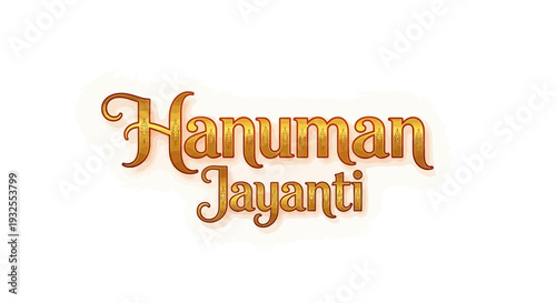 Hanuman jayanti celebration with orange text