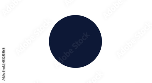 A Simple Dark Blue Circle on a White Background.