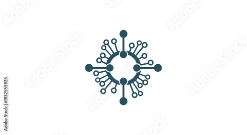 Abstract Digital Network Connection Symbol.