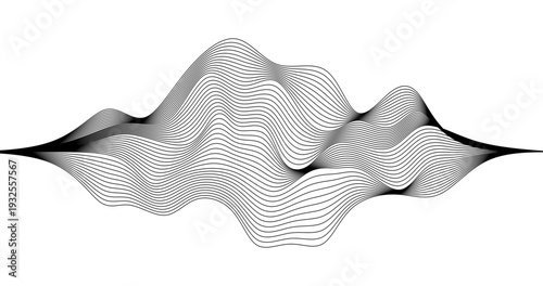 Frequency wave element for Geography design track equalizer