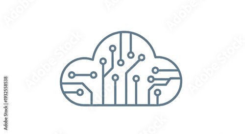 Cloud Computing Technology Circuit Board Digital Network.