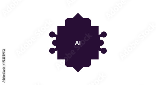 AI chip symbol representing artificial intelligence technology.
