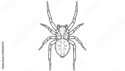 Spider Line Art Illustration