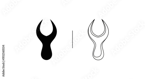 Modern wrench icon design variants Vector