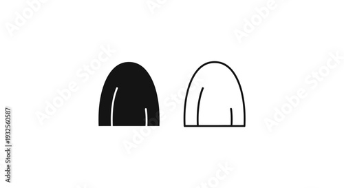 Minimalist beanie silhouettes design Vector