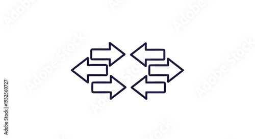 Arrows Pointing Inward and Outward Symbolizing Exchange.