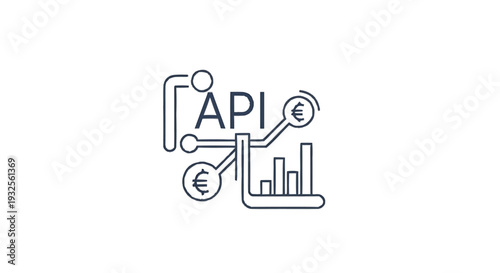 API Financial Data Analysis and Business Growth Concept.