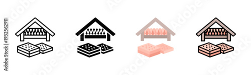 Roof Insulation Icon Pack In Multiple Styles