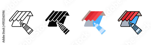 Roof Flashing Icon Pack In Multiple Styles