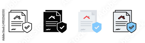 Roof Warranty Icon Pack In Multiple Styles