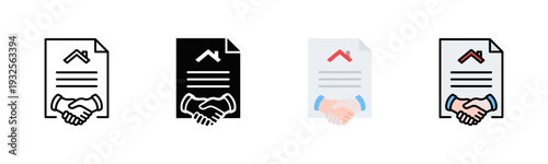 Roof Contract Icon Pack In Multiple Styles