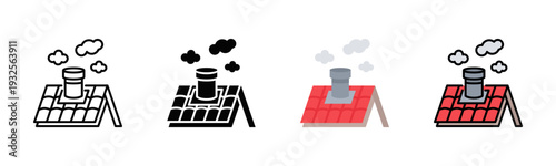 Roof Vent Pipe Icon Pack In Multiple Styles