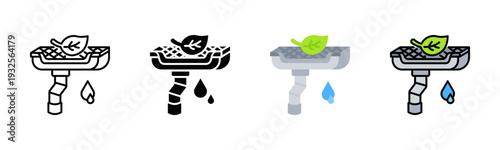 Roof Drain Filter Icon Pack In Multiple Styles