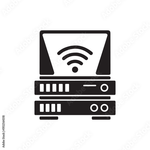 secure network firewall server system for cybersecurity protection and enterprise data security management silhouette