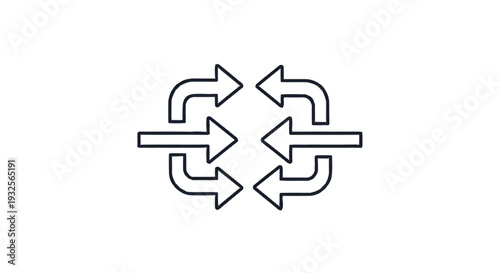 Circular Arrows Flow Diagram Symbolizing Process.