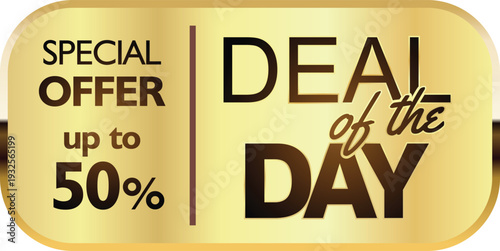 Golden deal of the day special offer badge