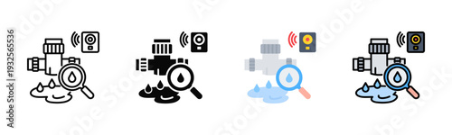 Leak Detection Icon Pack In Multiple Styles