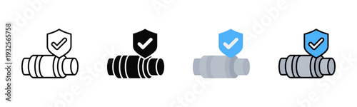 Pipe Insulation Icon Pack In Multiple Styles