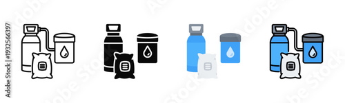 Water Softener Icon Pack In Multiple Styles