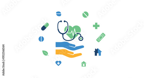 Set of 13 healthcare icons vector