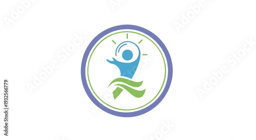 Vector logo of a person with a lightbulb moment
