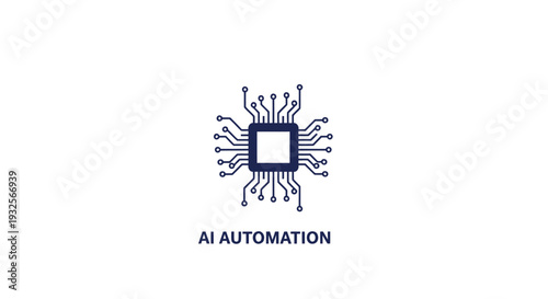 Central Processing Unit Microchip Symbolizing AI Automation Technology.