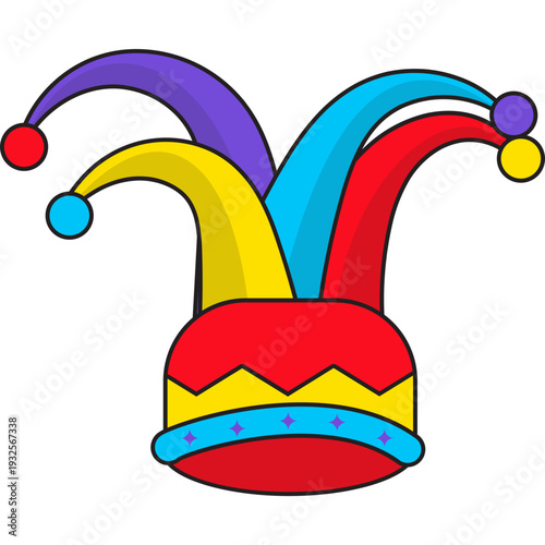Colorful Jester Hat Icon