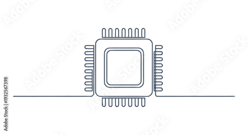 Central Processing Unit Microchip Technology Icon.