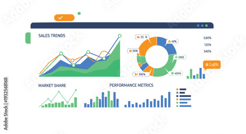 Set of business infographic elements vector