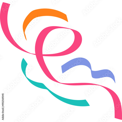 Abstract Colorful Ribbon Swirl