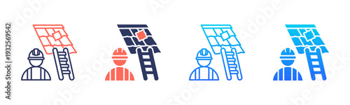 Roof Repair Icon Pack In Multiple Styles