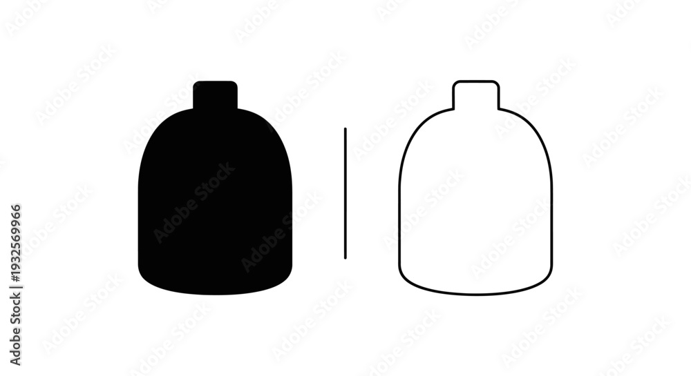 Obraz premium Black and white vase silhouettes Vector