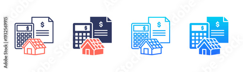 Roof Cost Estimate Icon Pack In Multiple Styles