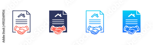 Roof Contract Icon Pack In Multiple Styles