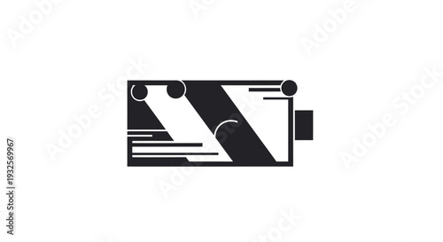 Black and white illustration of a film clapperboard.