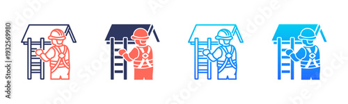Roof Access Ladder Icon Pack In Multiple Styles