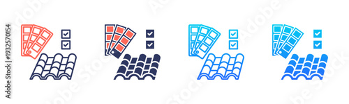 Roof Color Selection Icon Pack In Multiple Styles