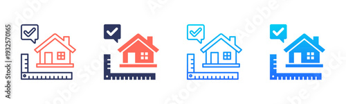 Roof Measurement Icon Pack In Multiple Styles