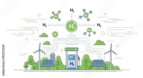 Green Hydrogen Energy Production and Distribution Concept