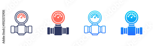 Pressure Gauge Icon Pack In Multiple Styles