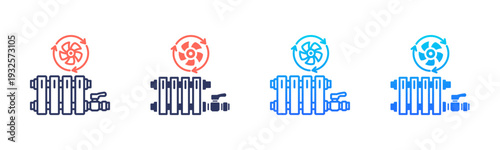 Radiator System Icon Pack In Multiple Styles
