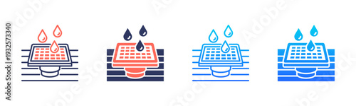 Floor Drain Icon Pack In Multiple Styles