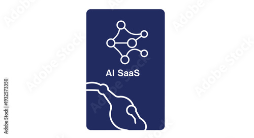 Artificial Intelligence SaaS Technology Concept Icon.
