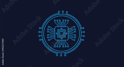 Central Processing Unit Microchip Circuit Board Technology.