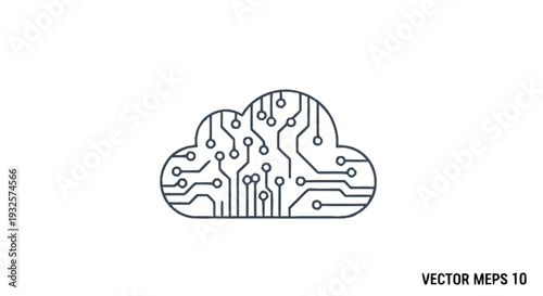 Cloud Computing Technology Circuit Board Digital Data Concept.