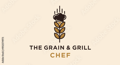 The Grain and Grill Chef Logo Design.