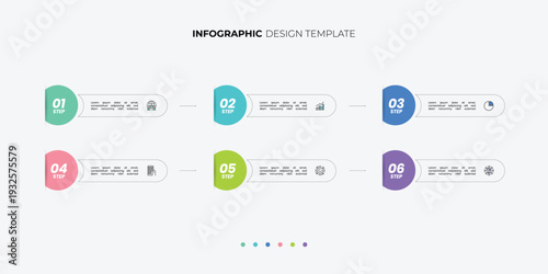 Modern Timeline Creator infographic template. 6 options timeline journey, calendar Flat simple infographics design template